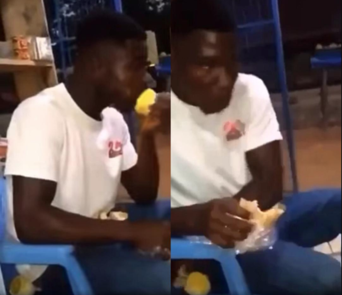 Man eats oranges with bread; social media reacts