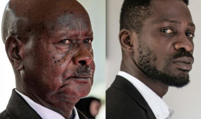 Screen Shot 2021-01-14 at 12.23.01 PM L-R: Yoweri Museveni, 76 & 38-year-old singer Bobi Wine | Adomonline.com