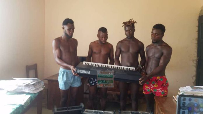 Four arrested for stealing church instruments