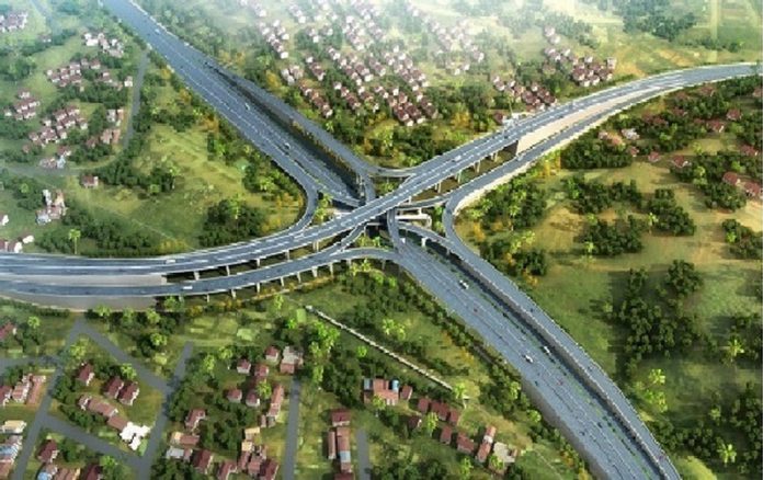 An art work of the Pokuase Interchange An art work of the Pokuase Interchange