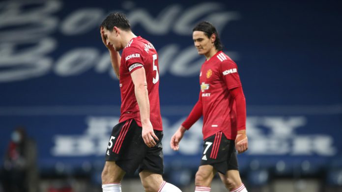 Harry Maguire, Edinson Cavani look dejected Image credit: Getty Images Harry Maguire, Edinson Cavani look dejected Image credit: Getty Images