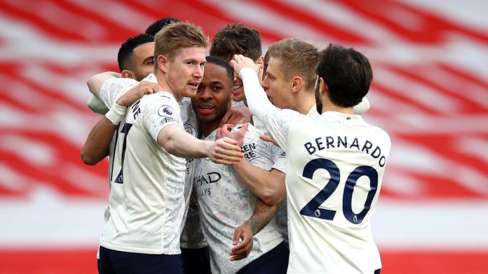 Raheem Sterling of Manchester City celebrates Image credit: Getty Images Raheem Sterling of Manchester City celebrates Image credit: Getty Images
