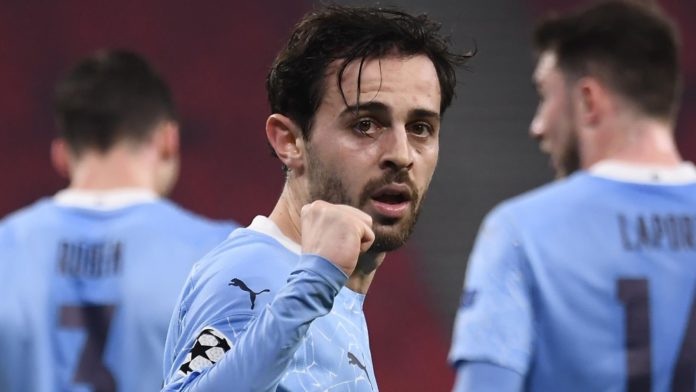 Bernardo Silva celebrates scoring for Manchester City Image credit: Getty Images Bernardo Silva celebrates scoring for Manchester City Image credit: Getty Images