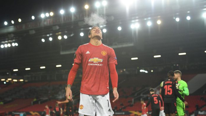 Manchester United's English striker Mason Greenwood reacts Image credit: Getty Images Manchester United's English striker Mason Greenwood reacts Image credit: Getty Images
