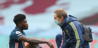 Thomas Partey sustains injury against Aston Villa