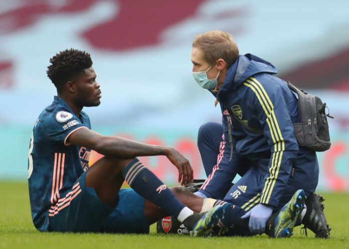 Thomas Partey sustains injury against Aston Villa Thomas Partey sustains injury against Aston Villa