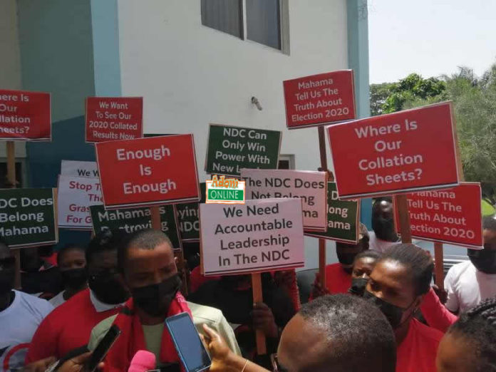 NDC pressure group protest over pink sheets NDC pressure group protest over pink sheets