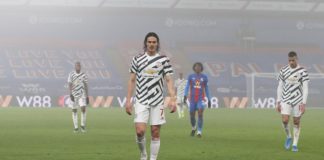 Edinson Cavani of Manchester United walks in at half time during the Premier League match between Crystal Palace and Manchester United at Selhurst Park on March 03, 2021 in London, England Image credit: Getty Images
