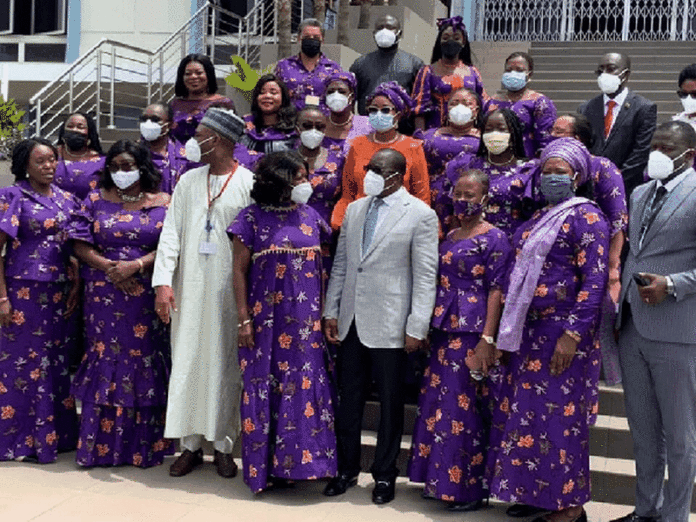 Some of the female MPs with the Speaker of the House, Alban Bagbin Some of the female MPs with the Speaker of the House, Alban Bagbin