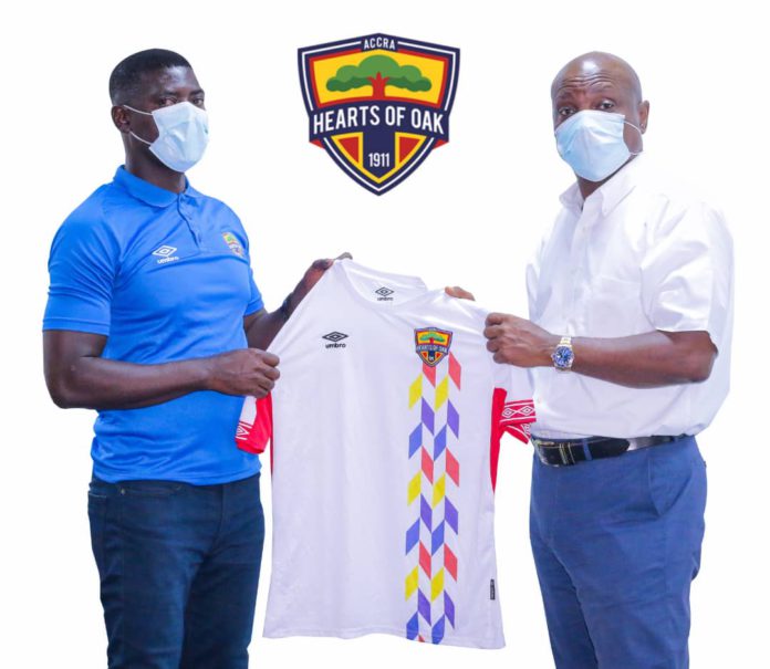 Hearts of Oak new coach Samuel Boadu with Togbe Afede Hearts of Oak new coach Samuel Boadu with Togbe Afede