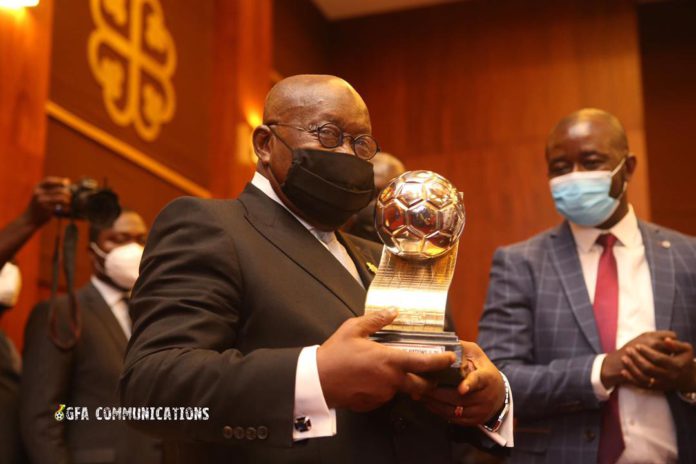 President Akufo Addo with U-20 Afcon trophy President Akufo Addo with U-20 Afcon trophy
