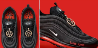 The "Satan Shoes" that has a drop of human blood