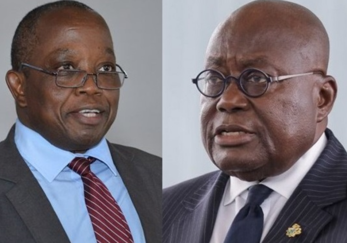 Daniel Yaw Domelevo (right) and President Akufo-Addo (left) Daniel Yaw Domelevo (right) and President Akufo-Addo (left)