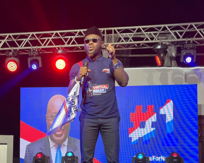 Prince David Osei campaigns for the New Patriotic Party in 2020. Prince David Osei campaigns for the New Patriotic Party in 2020.