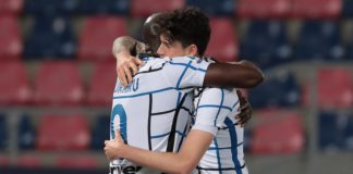 Romelu Lukaku of FC Internazionale celebrate with Alessandro Bastoni Image credit: Getty Images