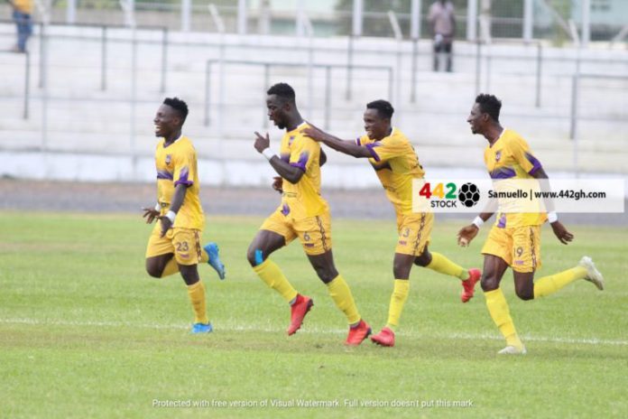 Medeama players celebrate Medeama players celebrate