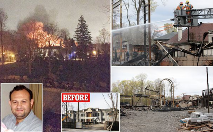 An under-construction mansion in Canada owned by Pornhub executive Feras Antoon burned down An under-construction mansion in Canada owned by Pornhub executive Feras Antoon burned down