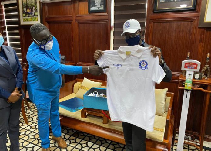 Gabby Otchere Darko with Great Olympics jersey Gabby Otchere Darko with Great Olympics jersey