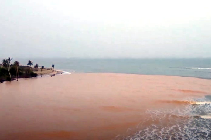 River Pra meets the sea at Shama