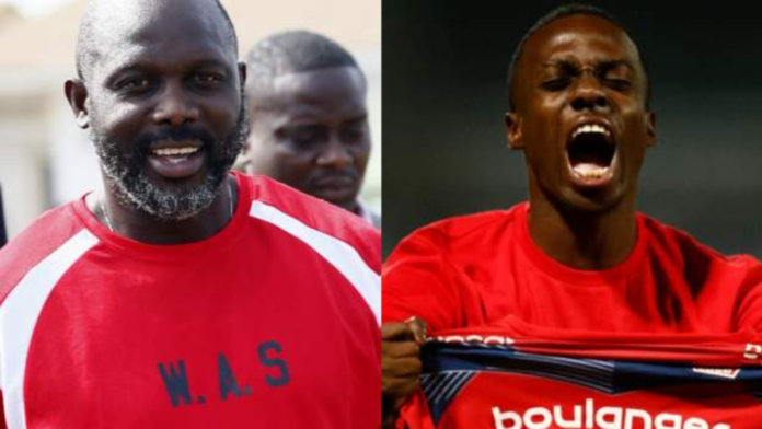 Weah with his son Timothy Weah Weah with his son Timothy Weah