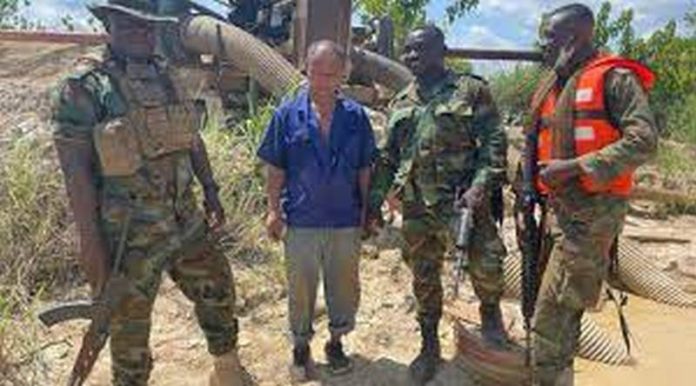 Chinese busted for mining at River Pra Chinese busted for mining at River Pra