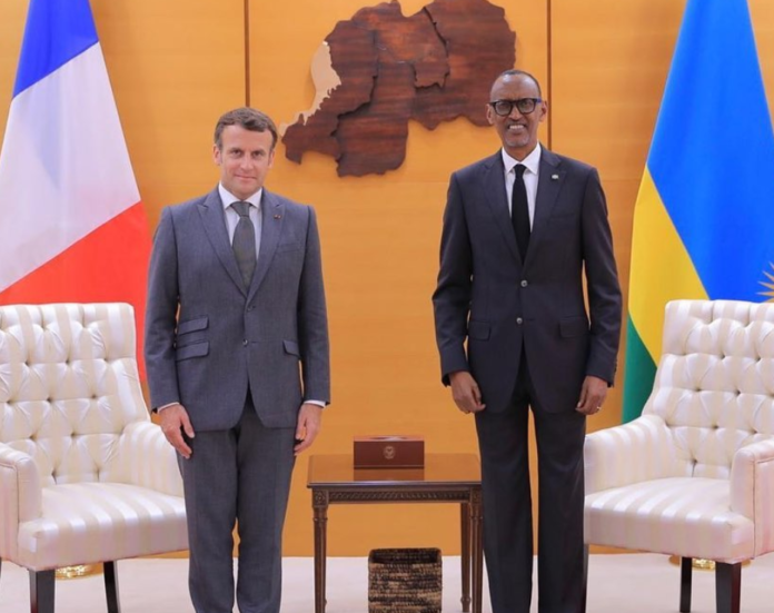 President Kagame holds a tête-à-tête with French President Emmanuel Macron. The French President has just come from the Kigali Genocide Memorial where he paid respect to the victims of the 1994 Genocide against Tutsi.