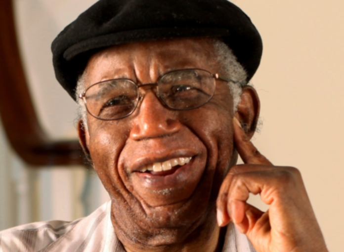 Chinua Achebe photograph at his home in Warwick R.I. He passed away in 2013 at age 82 (Mike Cohea/AP)