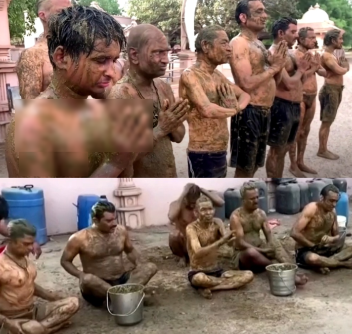 In the state of Gujarat in western India, some believers have been going to cow shelters once a week to cover their bodies in cow dung and urine in the hope it will boost their immunity against Covid-19 In the state of Gujarat in western India, some believers have been going to cow shelters once a week to cover their bodies in cow dung and urine in the hope it will boost their immunity against Covid-19