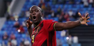 SAINT PETERSBURG, RUSSIA - JUNE 12: Romelu Lukaku of Belgium celebrates after scoring their side's third goal during the UEFA Euro 2020 Championship Group B match between Belgium and Russia on June 12, 2021 in Saint Petersburg, Russia. Image credit: Getty Images