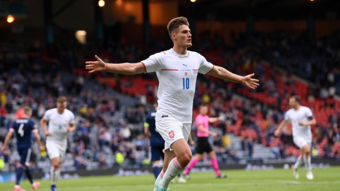 JUNE 14: Patrik Schick of Czech Republic celebrates after scoring their side's first goal during the UEFA Euro 2020 Championship Group D match between Scotland v Czech Republic at Hampden Park on June 14, 2021 in Glasgow, Scotland Image credit: Getty Images JUNE 14: Patrik Schick of Czech Republic celebrates after scoring their side's first goal during the UEFA Euro 2020 Championship Group D match between Scotland v Czech Republic at Hampden Park on June 14, 2021 in Glasgow, Scotland Image credit: Getty Images