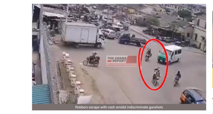 CCTV footage shows robbers escaping with cash amid sporadic gunshots CCTV footage shows robbers escaping with cash amid sporadic gunshots