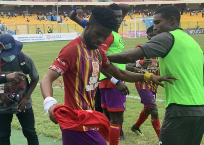 Afriyie Barnieh celebrates his goal against Asante Kotoko Afriyie Barnieh celebrates his goal against Asante Kotoko