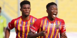 Hearts of Oak players celebrate