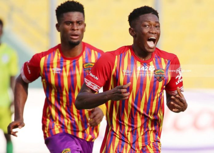 Hearts of Oak players celebrate Hearts of Oak players celebrate