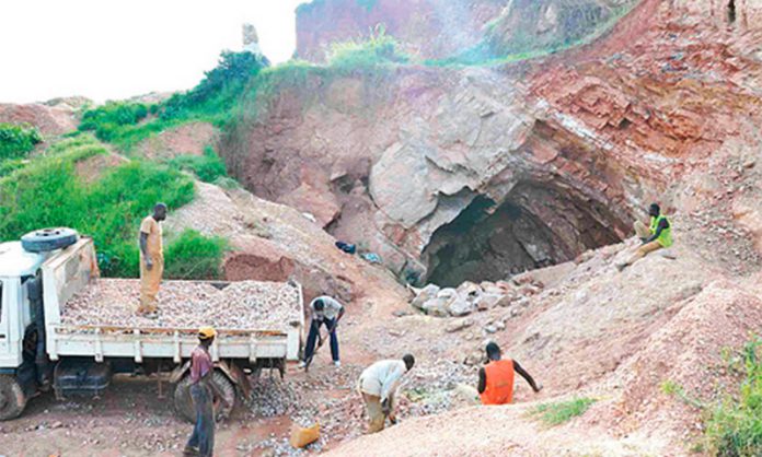 Stone quarry site