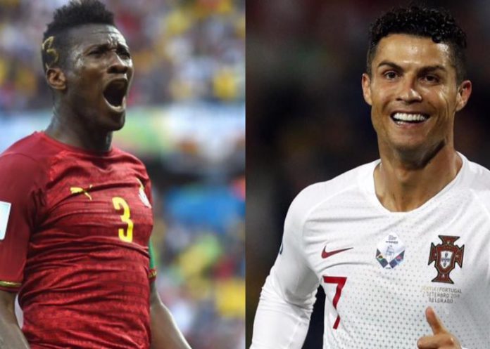 Asamoah Gyan and Ronaldo Asamoah Gyan and Ronaldo