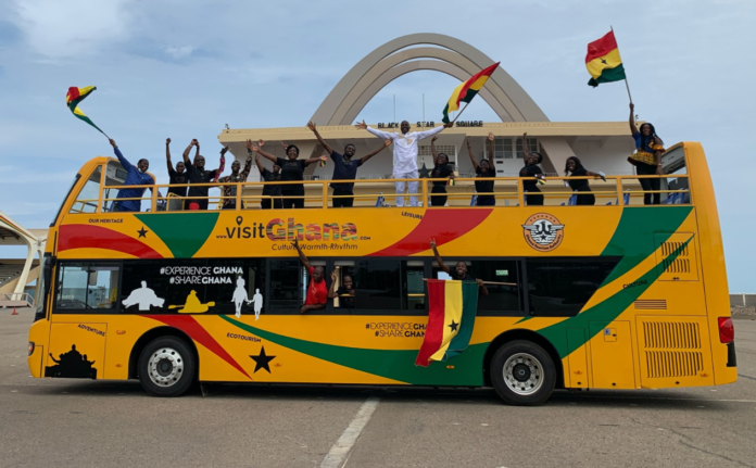 Ghana Tourism Authority outdoors 'Aunty Deede' buses Ghana Tourism Authority outdoors 'Aunty Deede' buses