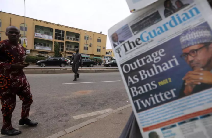 A man looks at newspapers at a newsstand in Abuja, Nigeria June 5, 2021 REUTERS - AFOLABI SOTUNDE A man looks at newspapers at a newsstand in Abuja, Nigeria June 5, 2021 REUTERS - AFOLABI SOTUNDE