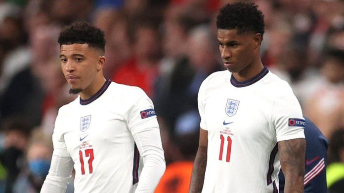 Jadon Sancho and Marcus Rashford were both abused after missing penalties Jadon Sancho and Marcus Rashford were both abused after missing penalties