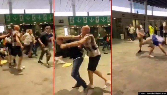England fans attack Italians at Wembley