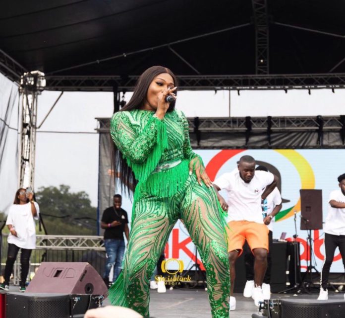 Sefa performing at Party in the Park, UK