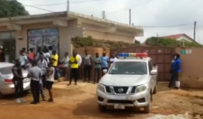 Police arrive at Tantra Hills after gym instructor was shot dead