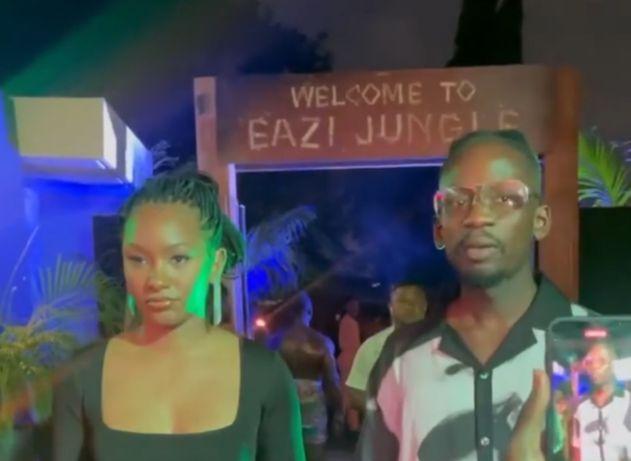 Mr Eazi and his girlfriend, Temi Otedola arrive at Kozo to celebrate his 30th birthday