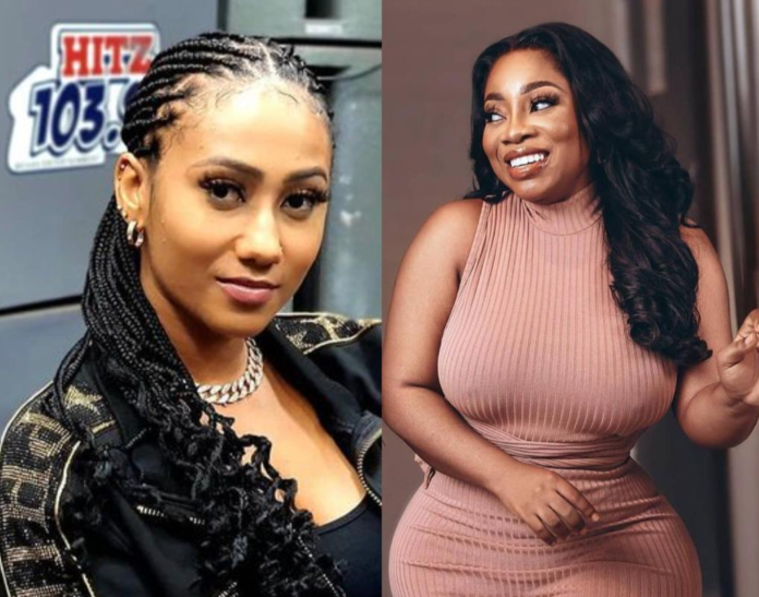 L-R: Mona 4Real & Moesha Boduong