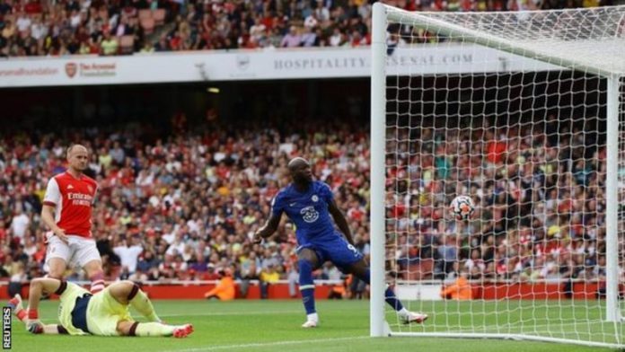 Romelu Lukaku's goal was his 114th in the Premier League, taking him above Ian Wright into the top 20 on the goalscoring list Romelu Lukaku's goal was his 114th in the Premier League, taking him above Ian Wright into the top 20 on the goalscoring list
