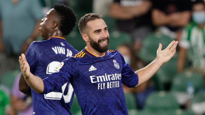 Dani Carvajal celebrates his goal Image credit: Getty Images Dani Carvajal celebrates his goal Image credit: Getty Images