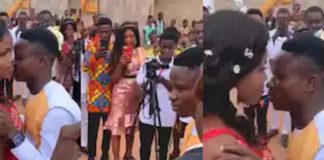 bride disgraces groom as she refuses to kiss him at their wedding