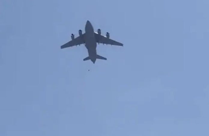 Scary moment 2 stowaways fell from plane mid-air