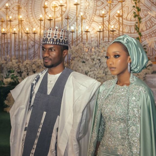 President Buhari's son. Yusuf, and bride