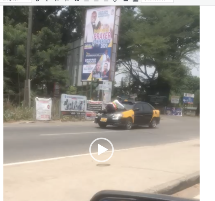 police man on bonnet